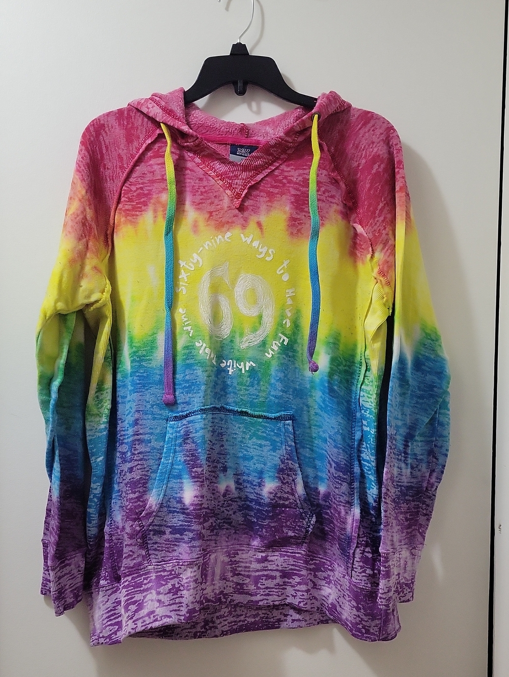 Tie-Dye Rainbow Hoodie Sweater - Multicolor